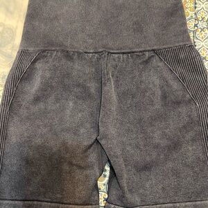 Gray High-Waisted Shorts